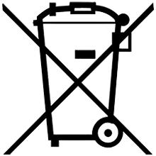 Crossed-out wheeled bin